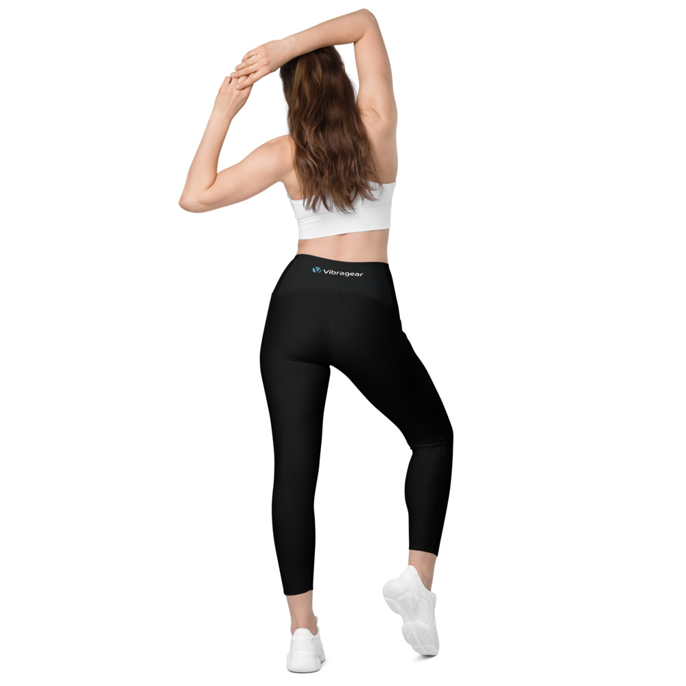 Black Full Leggings with Pockets -Vibragear Branded