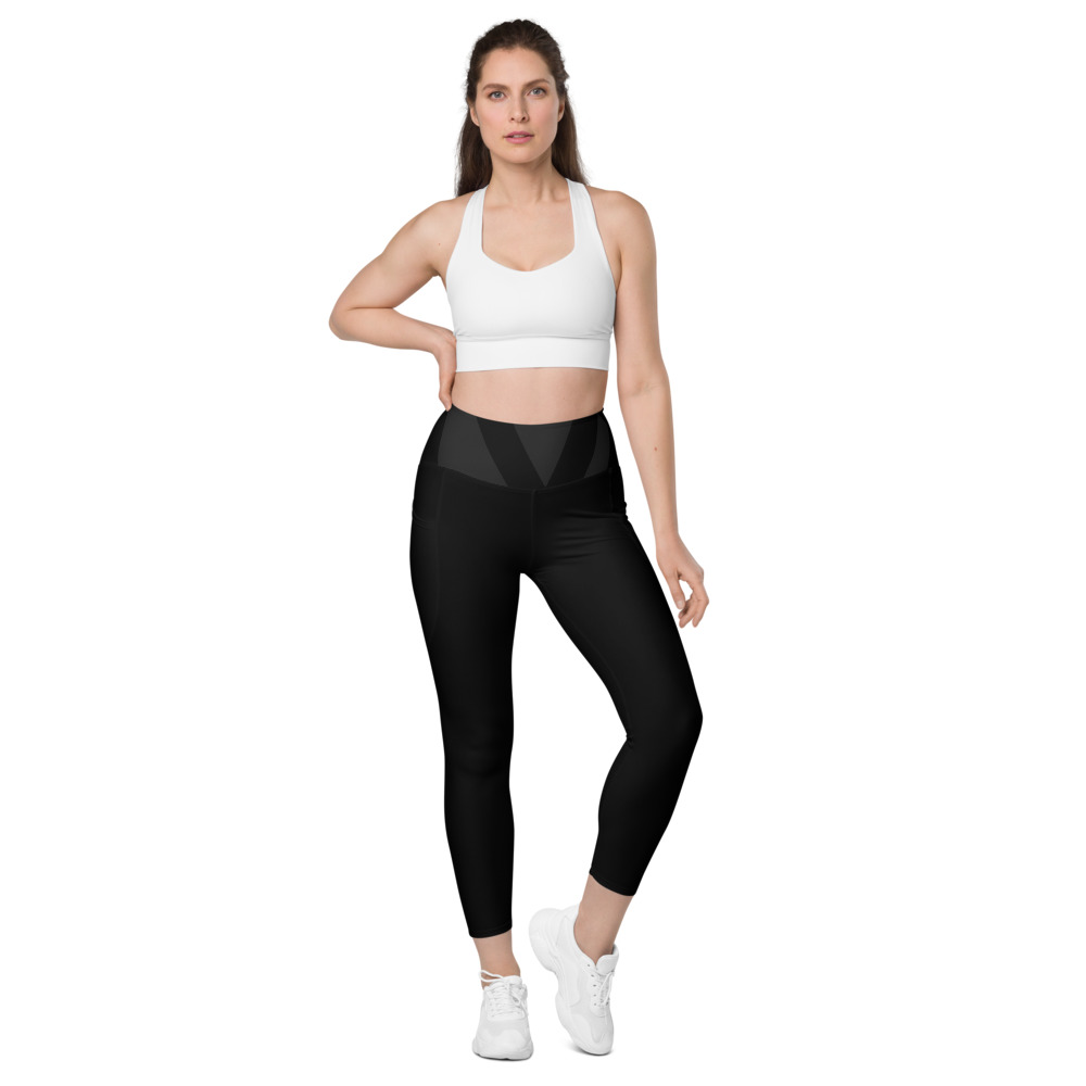 Black Full Leggings with Pockets -Vibragear Branded
