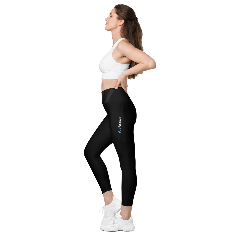 Black Full Leggings with Pockets -Vibragear Branded