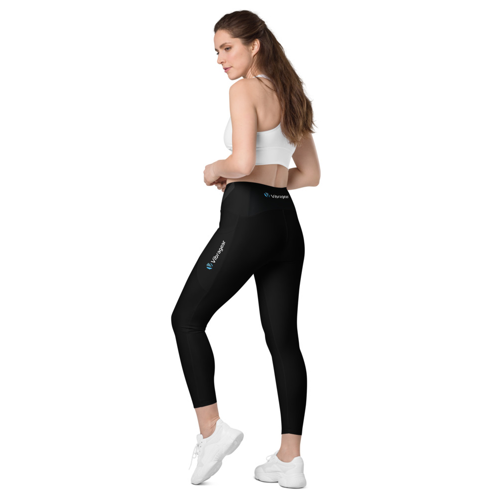Black Full Leggings with Pockets -Vibragear Branded