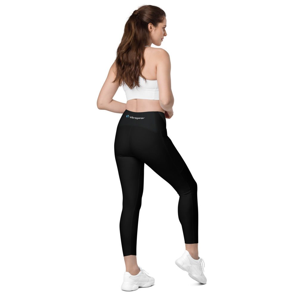 Black Full Leggings with Pockets -Vibragear Branded