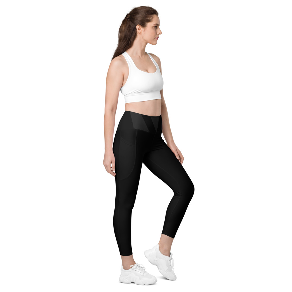 Black Full Leggings with Pockets -Vibragear Branded